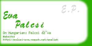 eva palcsi business card